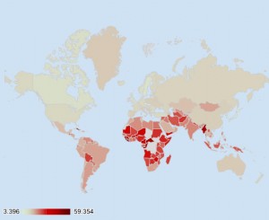 Карта на скоростта на интернет по света